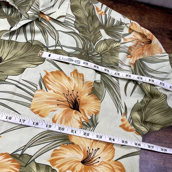 Bermuda Bay Size XXL Hawaiian Shirt 100% Silk Floral Tropical Short Sleeve - Picture 7 of 13
